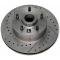 Full Size Chevy Front Disc Brake Rotor, Drilled, Slotted & Vented, Left, 1958-1967