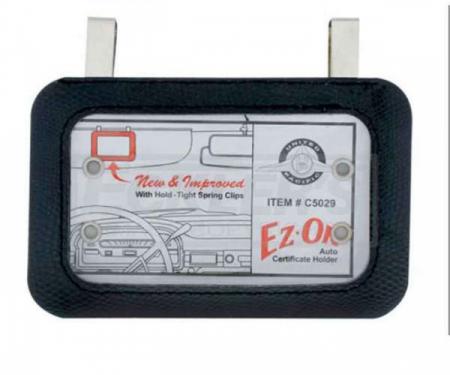Chevy Registration Document Holder, Clip Style, 1955-1957