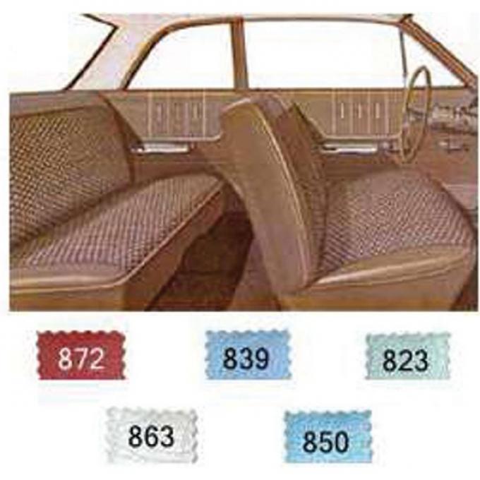 Full Size Chevy Preassembled Door Panel & Quarter Trim Panel Interior Kit Service, 2-Door Sedan, Bel Air, 1963