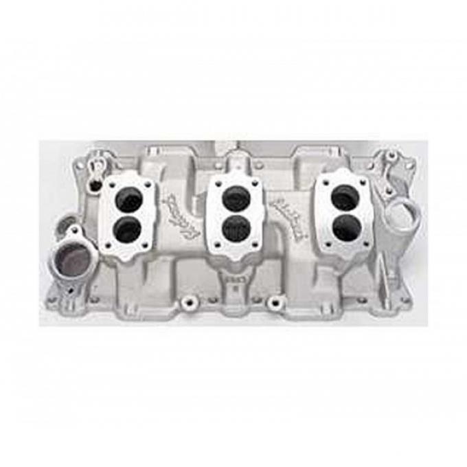 Early Chevy Edelbrock 3X2 Intake Manifold, Small Block, 1949-1954