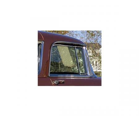 Chevy Door Glass, Installed In Frame, Tinted, Nomad, Right,1955-1957