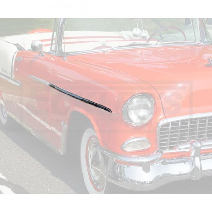 Chevy Front Fender Molding, Bel Air, Right, Show Quality, 1955