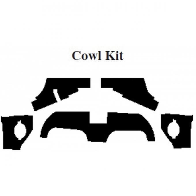Chevy Insulation, QuietRide, AcoustiShield, Cowl/Dash Kit, Station Wagon, 4 Door, 1959-1960