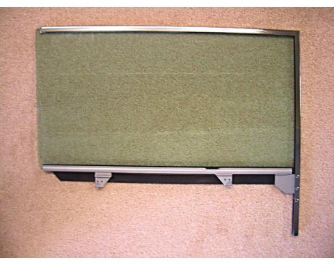 Chevy Installed Door Glass, Tinted, With Chrome Frame, Hardtop & Convertible, Right, 1953-1954