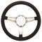 Early Chevy Steering Wheel, Volante S9, Black Leather, 1949-1954