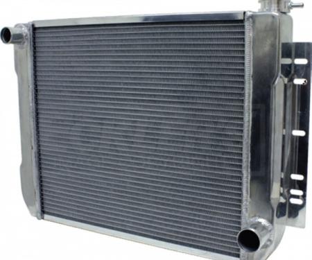 Full Size Chevy Aluminum Radiator, Automatic Transmission, Matte Finish, 1959-1972