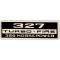 Full Size Chevy Valve Cover Decal, 327ci/350hp Turbo-Fire