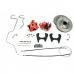 Chevy Rear Disc Brake Kit, With Red Powder Coated Calipers,1955-1957