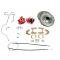 Chevy Rear Disc Brake Kit, With Red Powder Coated Calipers, For Use With 9 Ford Rear End, 1955-1957