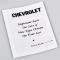 Chevy Chrome Care Instruction Folder, 1953-1954