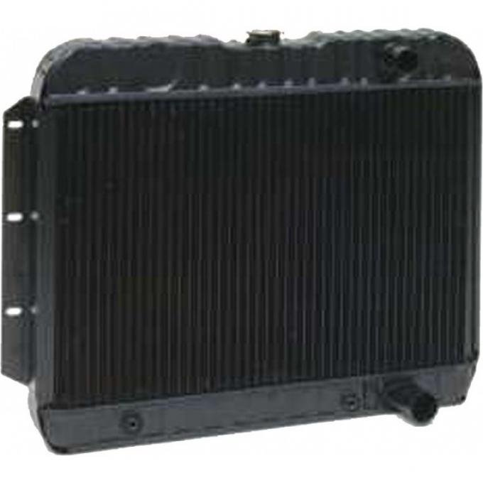 Full Size Chevy 4-Core Radiator, For Cars With Automatic Transmission, 348ci, 1960