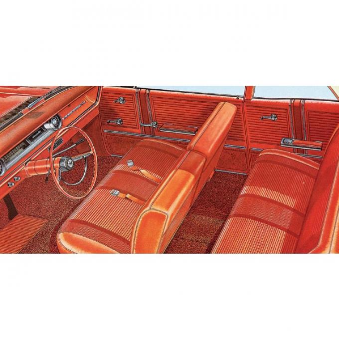 Full Size Chevy Seat Cover Set, 2-Door Sedan, Biscayne, 1965