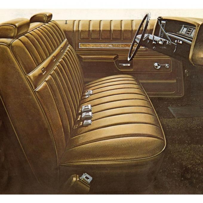 Full Size Chevy Seat Cover Set, Bench Vinyl, 2-Door Hardtop, Impala, 1971-1972