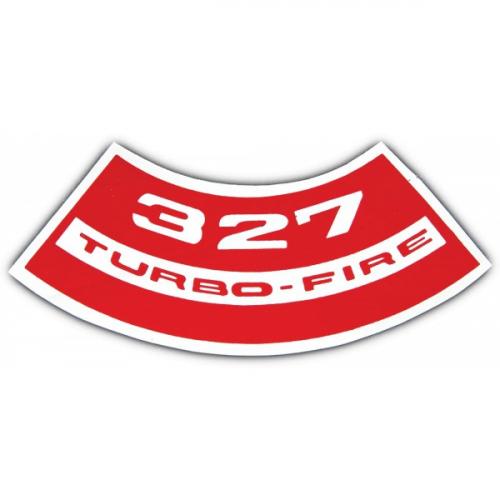 Full Size Chevy Air Cleaner Decal, 327ci TurboFire, 19651972