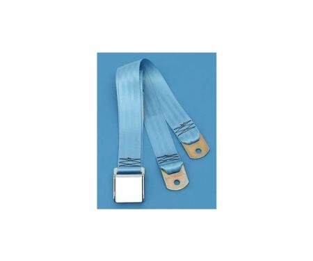 Seatbelt Solutions Chevrolet 1955-1957, Rear Universal Lap Belt, 60" with Chrome Lift Latch 1800604005 | Powder Blue