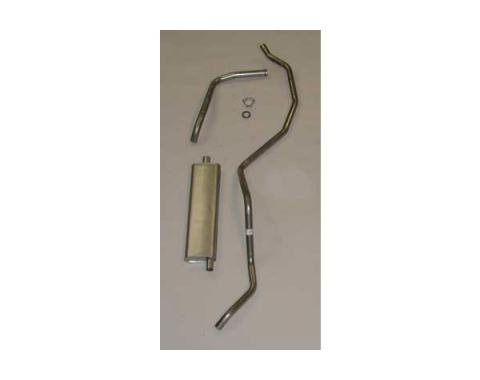 Full Size Chevy Single Exhaust System, Aluminized, 6-Cylinder, 1960-1962