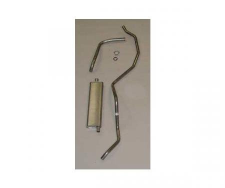 Full Size Chevy Single Exhaust System, Aluminized, 6-Cylinder, 1960-1962