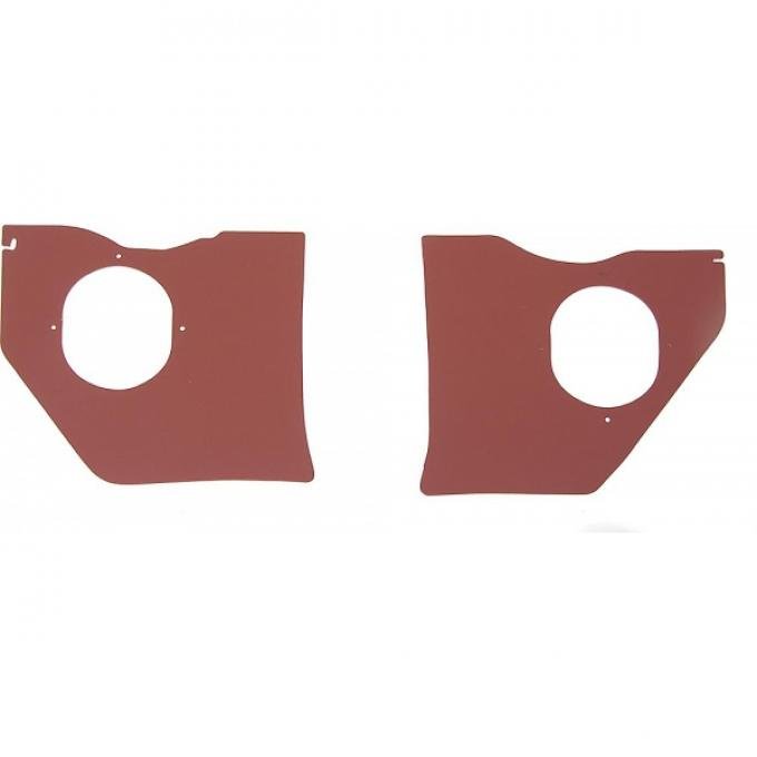 Full Size Chevy Kick Panels, For Cars Without Air Conditioning, Red, 1961-1962