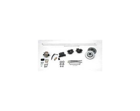 Chevy Complete Power Front Disc Brake Kit, For Dropped Spindles, 1955-1957