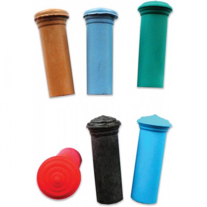 Early Chevy Interior Door Lock Knobs, Rubber, 1951-1954