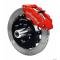 Chevy Wilwood Front Disc Brake Kit, Drop Spindle, Red Powder Coat Caliper, GT Slotted Rotor,12.88", Forged Superlite 6R Big Brake Series 55-57
