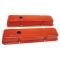 Chevy Small Block Valve Covers, Tall Style, Orange, 1955-1957