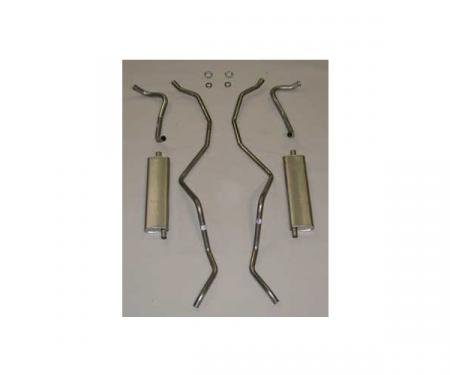 Full Size Chevy Dual Exhaust System, Aluminized, Small Block, 1960-1964