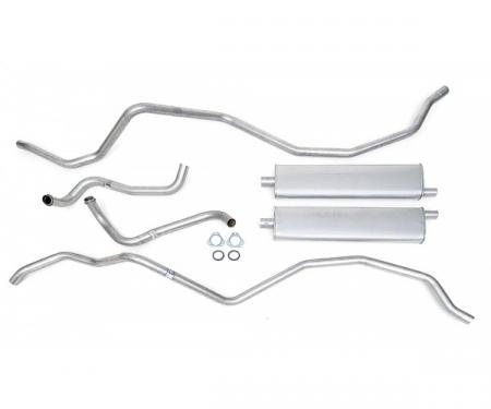Full Size Chevy Aluminized Dual Exhaust System, 348ci, 1960-1961