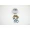 Full Size Chevy Shift Knob White Billiard With SS Logo