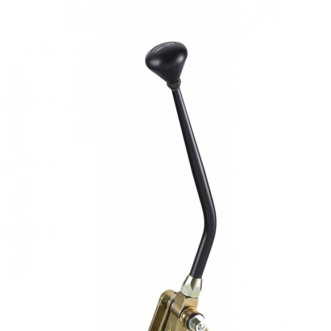 Lokar Shifter for GM TH-350 Automatic Transmission, Single Bend, 12", Midnight Series, Choice of Knobs