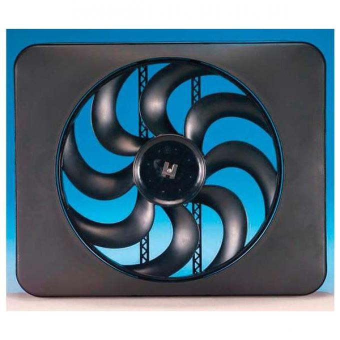 Chevy Cooling Fan Kit, Electric, Universal, Single, 3300 CFM, Black Magic X-Treme, Flex-a-lite, 1949-1954