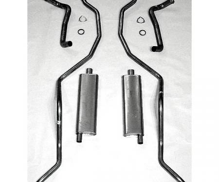 Full Size Chevy Aluminized Dual Exhaust System, 1960-62 348ci High Performance, 1962 Early, 1963-1964 409ci Except 2 x 4-Barrel Carburetors