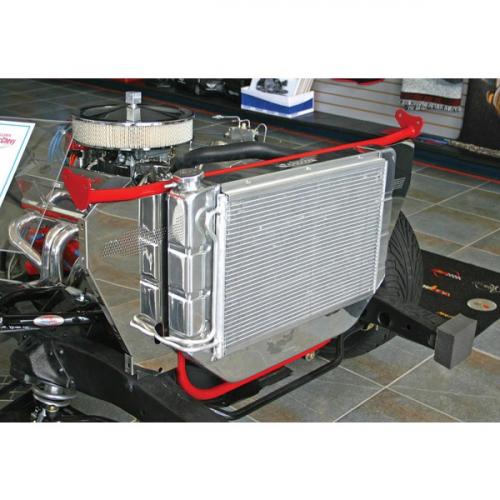 Chevy CrossFlow Radiator Kit, Polished Aluminum, Complete, Griffin