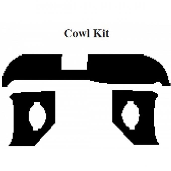 Chevy Insulation, QuietRide, AcoustiShield, Cowl/Dash Kit, Sedan Delivery, 1958