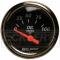 Chevy Custom Oil Pressure Gauge, Black Face, With White Numbers & Orange Needle, Auto Meter, 1955-1957