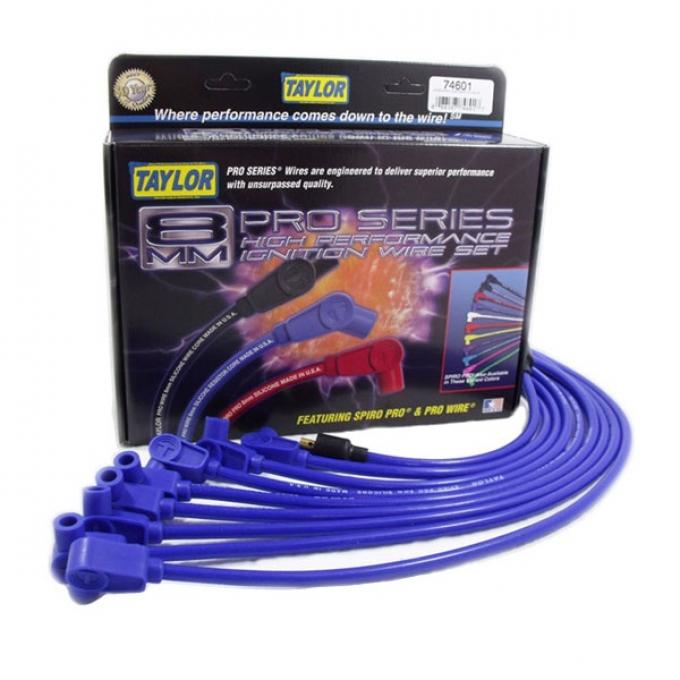 Camaro Taylor Plug Wires, Spiro-Pro Custom, Blue, Small Block, 1968-1974