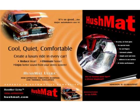 Hushmat Ultra Insulation, Door, Firewall Or Roof, For Camaro, 2010-2014