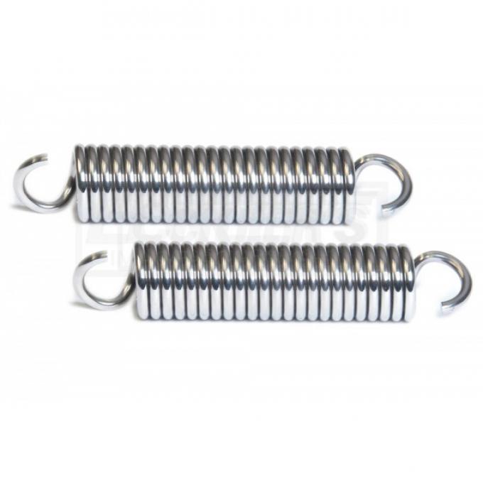 Full Size Chevy Hood Hinge Springs, Polished Stainless Steel, 1963
