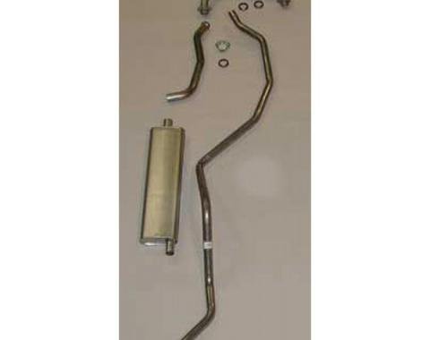 Full Size Chevy Single Exhaust System, Stainless Steel, 283ci, Wagon & El Camino, 1960-1964