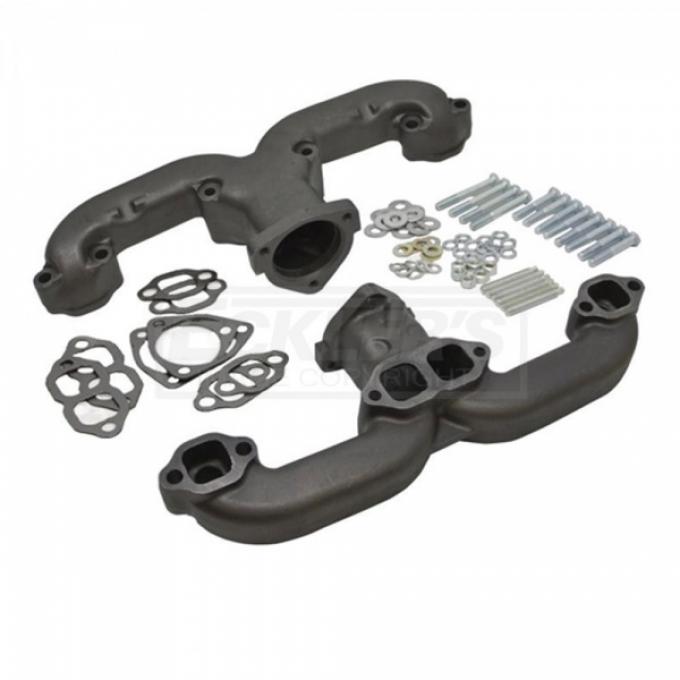 Full Size Chevy Small Block "Rams Horn" Exhaust Manifolds, 2.5", 1958-1984