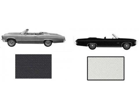 Full Size Chevy Convertible Top, With Pads & Plastic Window, Impala, 1965-1970