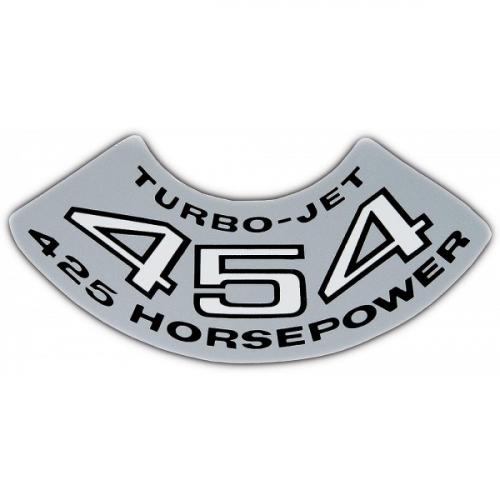 Full Size Chevy Air Cleaner Decal, 454ci/425hp TurboJet