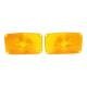Trim Parts 56 Full-Size Chevrolet Amber Parking Light Lens with Bowtie, Pair A1386