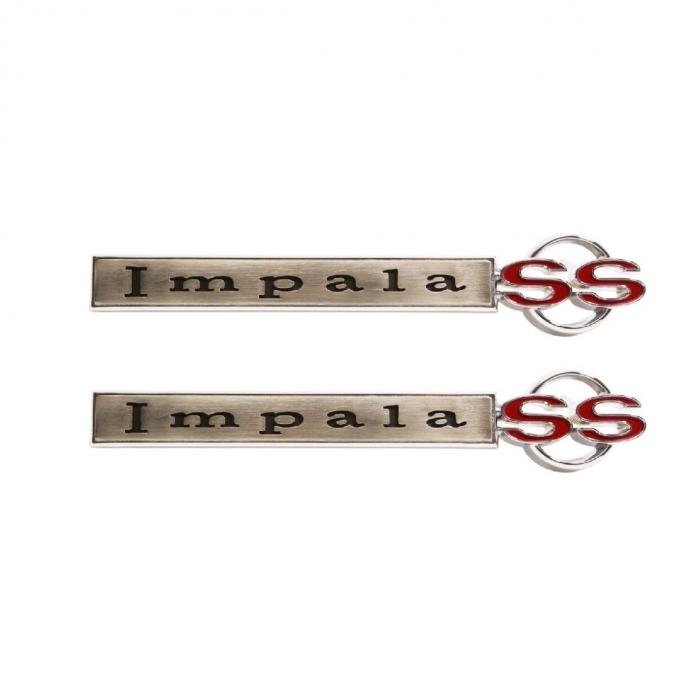 Trim Parts 67 Impala Front Fender Emblem, Impala SS, Pair 2619
