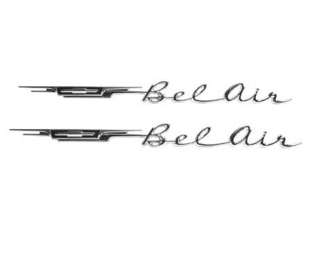 Trim Parts 62 Bel Air Rear Quarter Emblem, Pair 2176