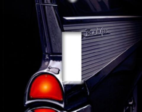 Black Car Fin Switchplate, Single