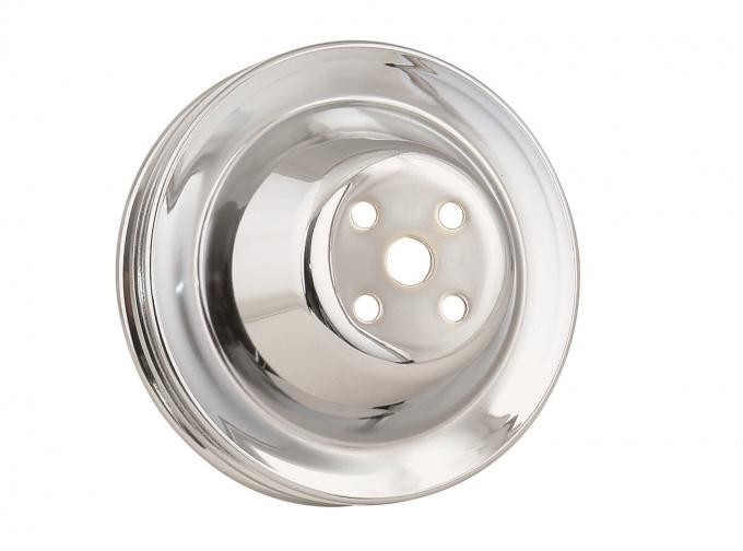 Mr. Gasket Water Pump Pulley, Chrome, Double Groove 4971