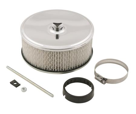 Mr. Gasket Air Filter Assembly, Chrome, 6-1/2 Inch X 3-1/2 Inch 4350MRG