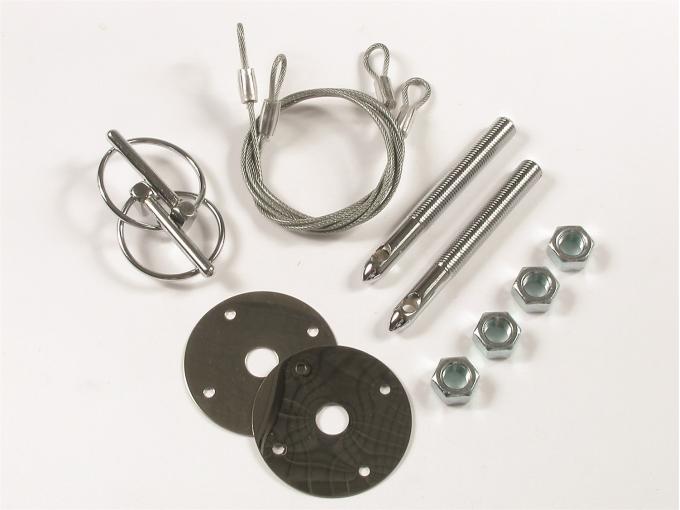 Mr. Gasket Hood or Deck Pin Kit, Competition with Lanyards 1617