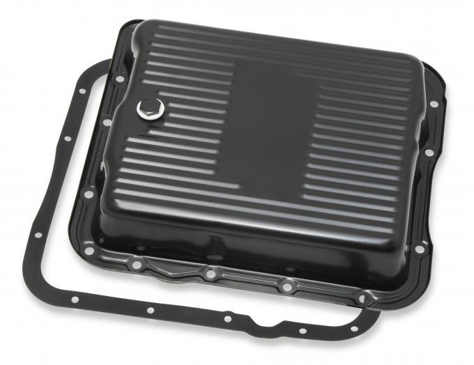 Mr. Gasket Transmission Oil Pan, Black Steel 9767BMRG